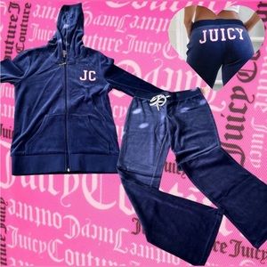 Juicy Couture Tracksuit | Twilight Blue Varsity Jacket & Sweatpants like NWT